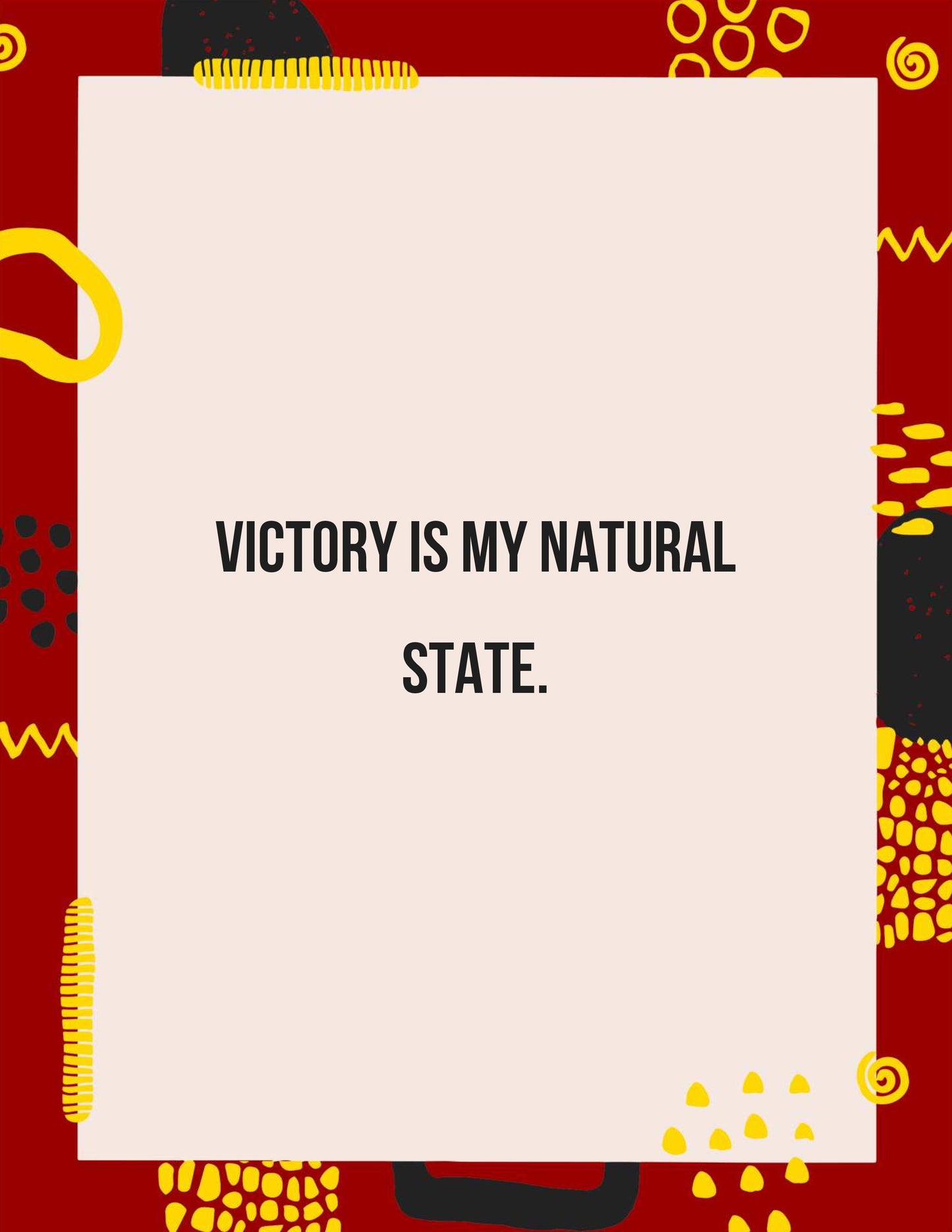 Victory is my natural state. Free PDF